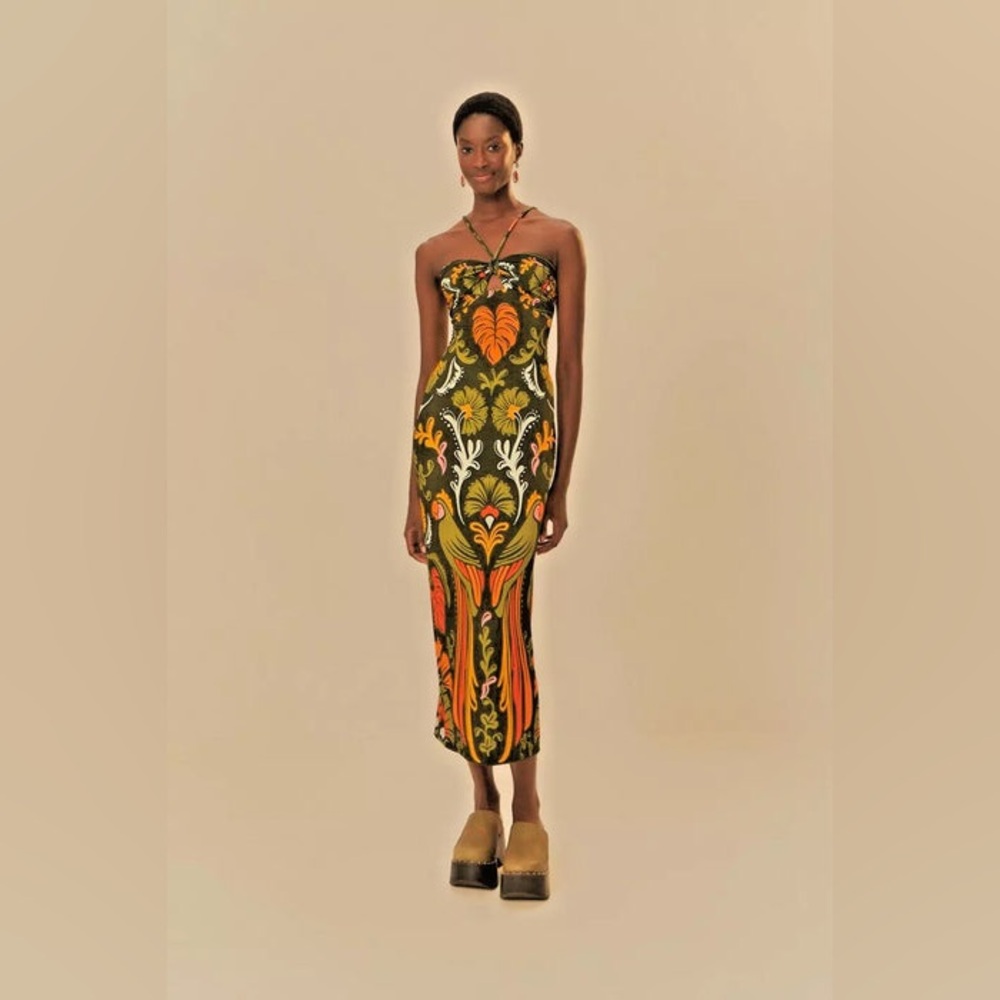 FARM RIO Midi Helena Dress